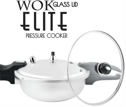 Elite Wok Pressure Cooker with Glass MW01-8LTR